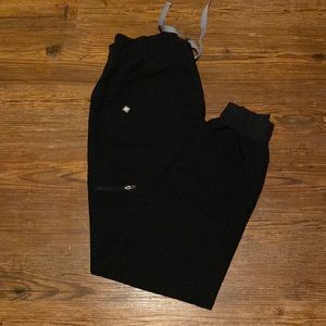 Figs black high waisted Zamora jogger scrub pants